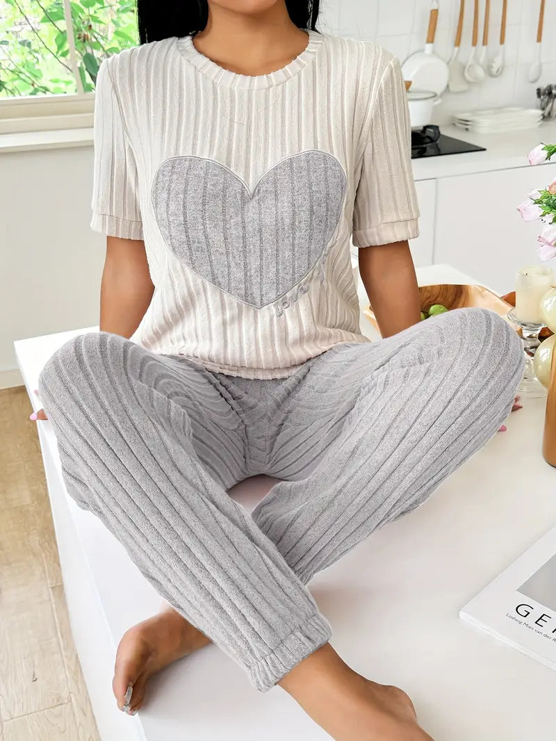 Drune | Gerippte Loungewear-Set