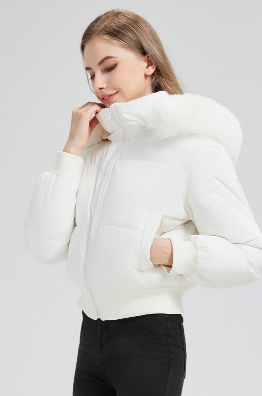 Drune | Kapuzenjacke mit Kunstpelzkragen
