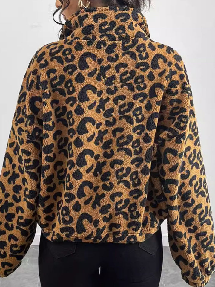 Drune | Schicke Herbst Leopard Zip-Up Jacke für Frauen