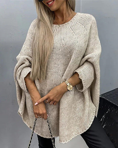 Drune | Gestrickter Cape Pullover Für Damen