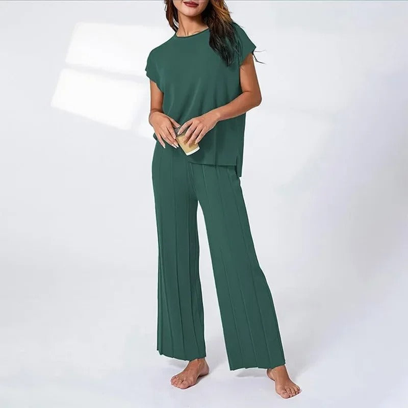 Drune | Elegantes Deuxteiligen Set mit Weiten Beinen