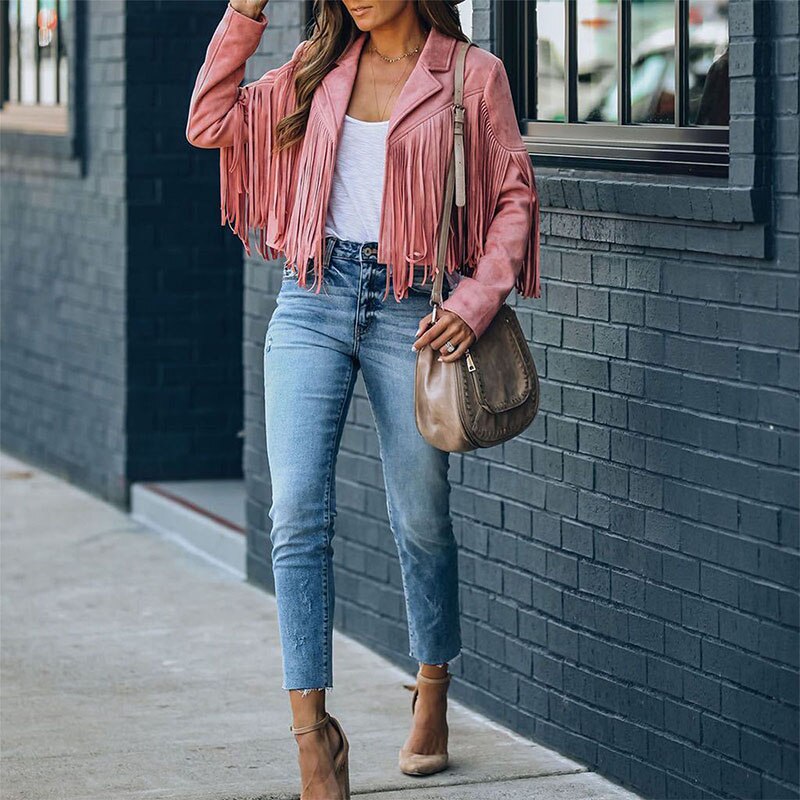 Drune | jacke Mit Fransen Für Boho-Chic Look
