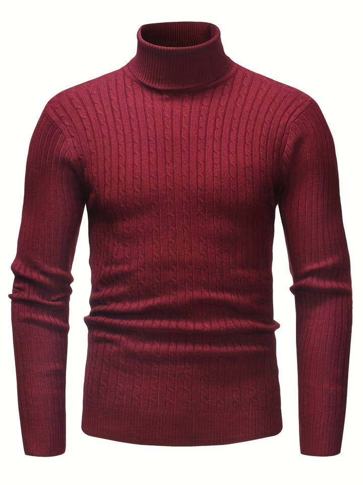 Drune | Kabelstrick Rollkragenpullover Weich und Warm Perfekt Für Herbst und Winter