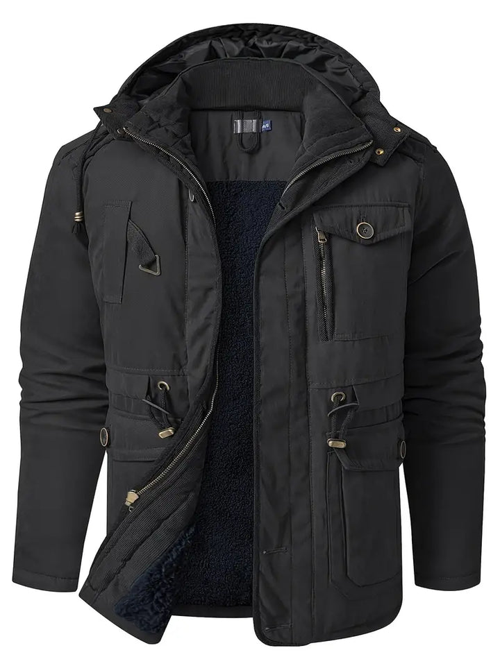 Drune | HerrenWinterjacke mit Kapuze und Taschen