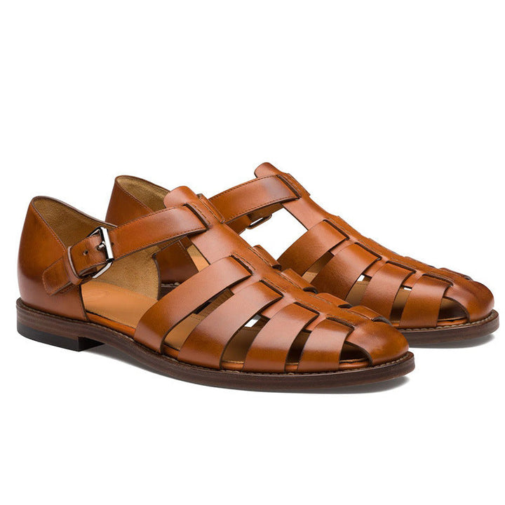 Drune | Colorblock Herren Sandale Aus Veganem Leder