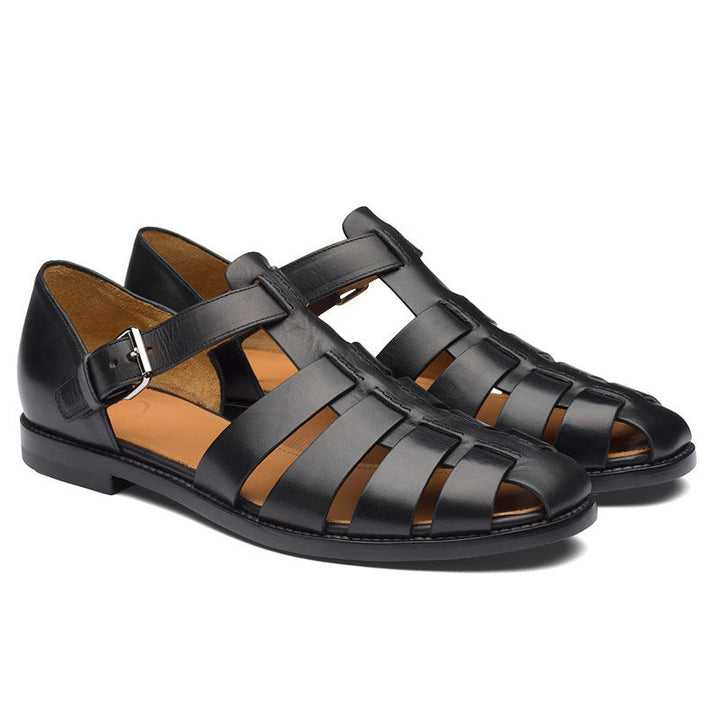 Drune | Colorblock Herren Sandale Aus Veganem Leder