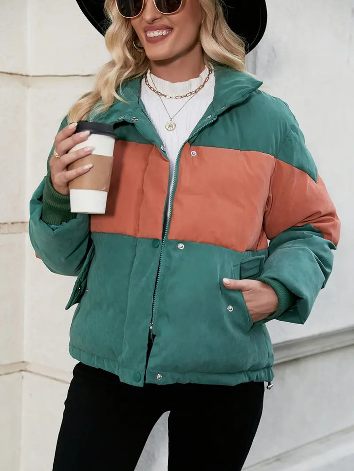 Drune | Farbblock Steppjacke