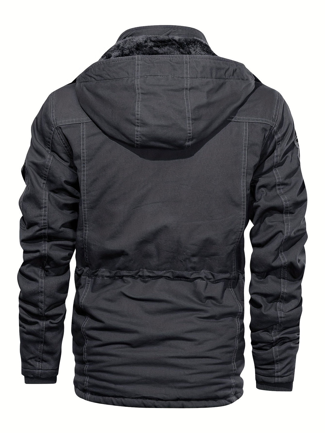 Drune | Warme Fleece Kapuzen-Cargo-Outdoorjacke Für Herren - Perfekt für Outdoor-Aktivitäten