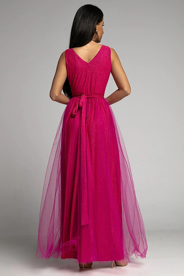 Drune | It'S My Day Light Tulle Schlitz Maxi Kleid
