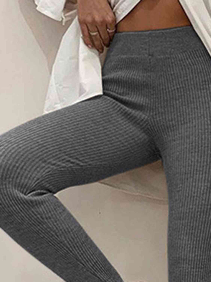 Drune | Geripptes Mittel Taillen Leggings