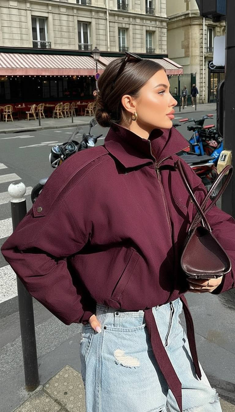 Drune | Locker Kurze Stehkragenjacke