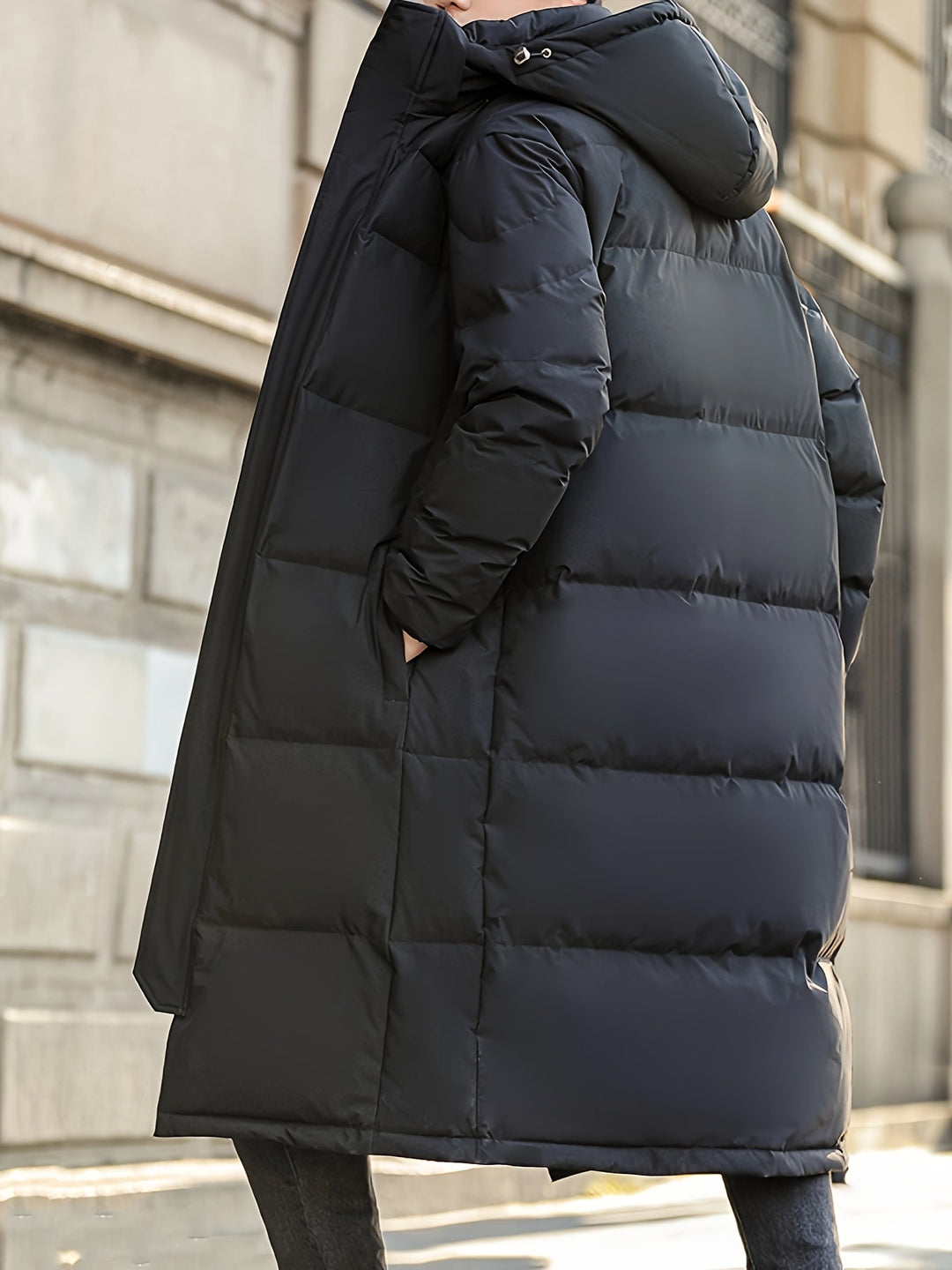 Drune |  Lange Kapuzen-Daunen-Winterjacke Für Herren - Perfekt für Outdoor-Aktivitäten