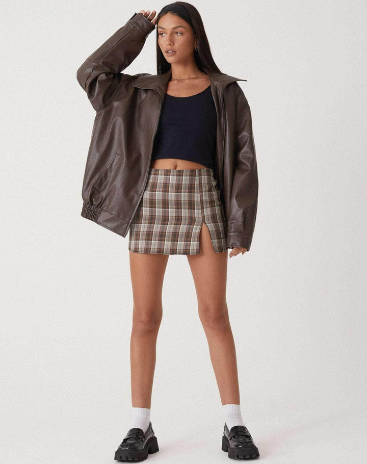 Drune | Übergroße Damen Kunstlederjacke