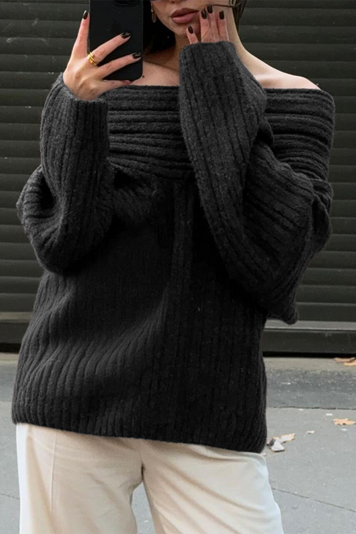 Drune | chunkiger, gestrickter Wintersweatshirt