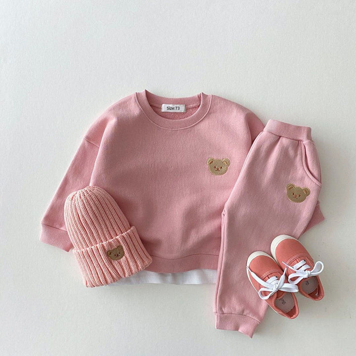 Drune | Jogginganzug - Teddybärdesign - Weiches und Bequemes Material - Leicht anzuziehen und auszuziehen