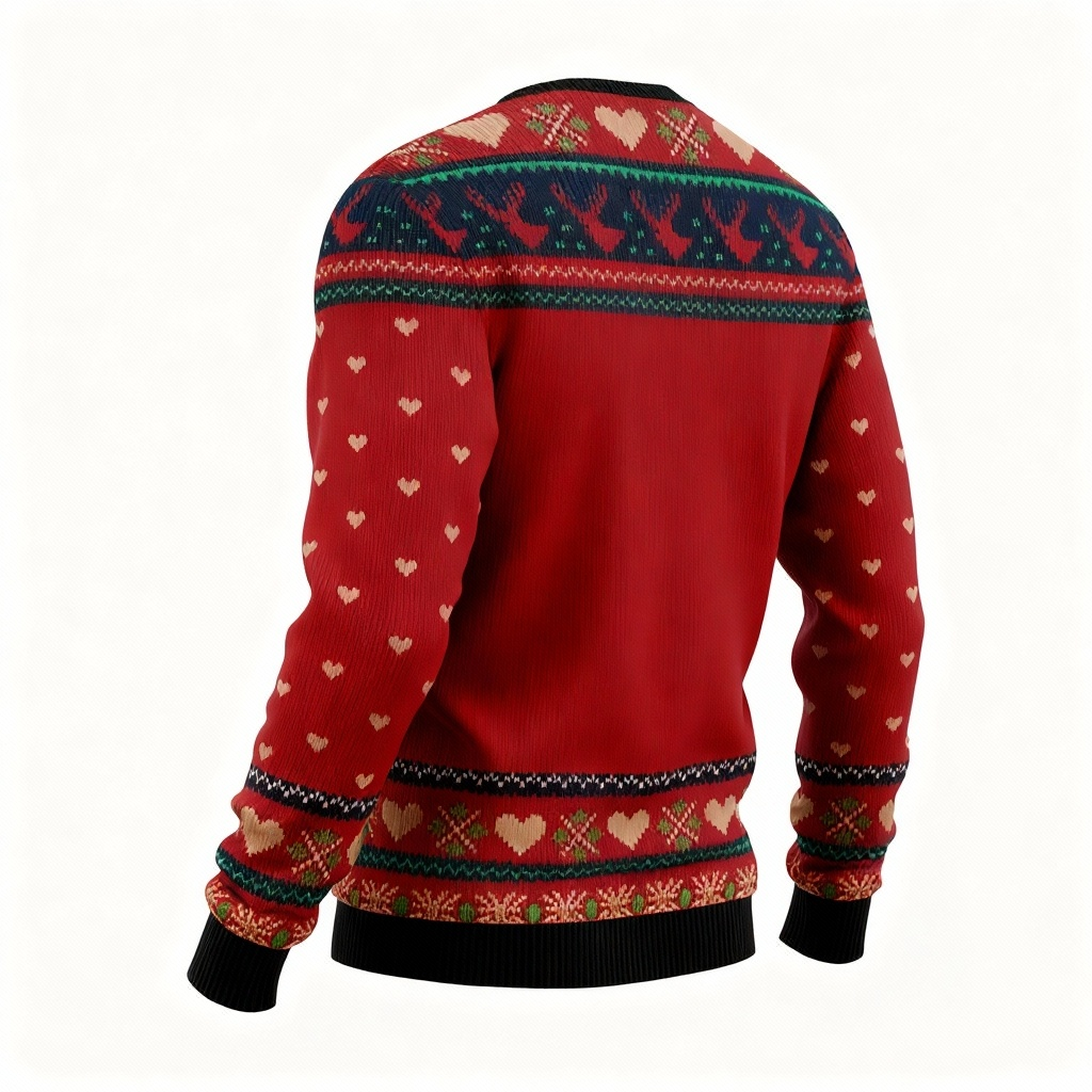 Drune | Weihnachtsmann-Muster Druck - Feiertagsikonen Hässlicher Pullover
