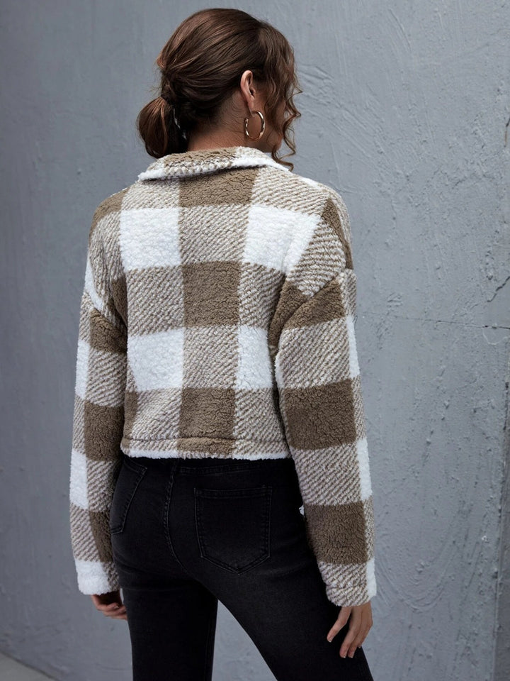 Drune | Karierter Button-Down-Kragenjacke