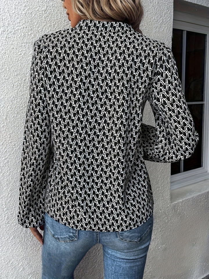 Drune | Stilvolle Bluse mit Grafischem Muster Polyester Elegant und Komfortabel