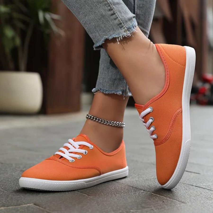Leinenschuhe Weiß Klassisch Bequem