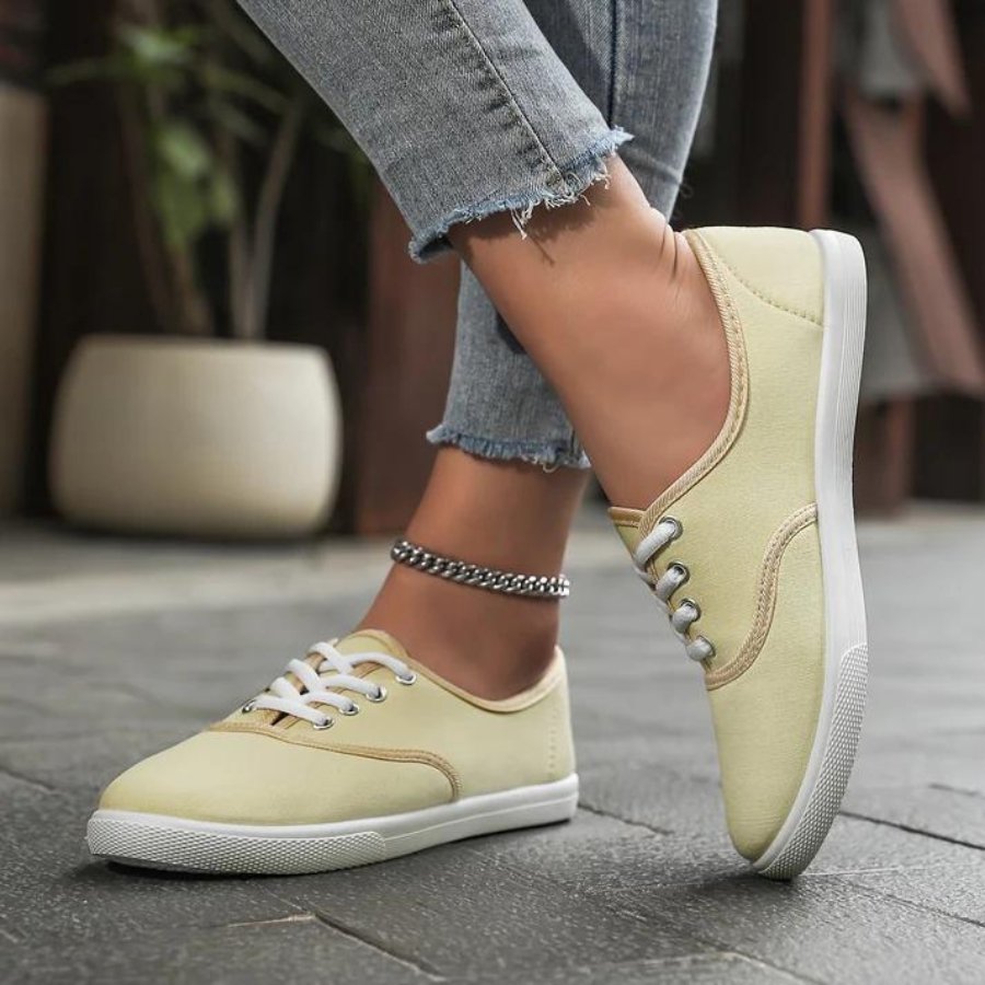 Leinenschuhe Weiß Klassisch Bequem