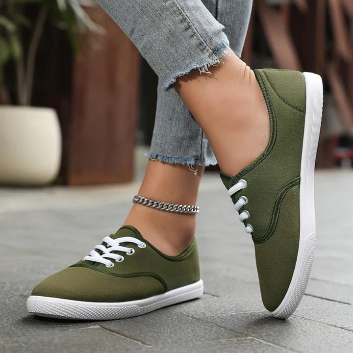 Leinenschuhe Weiß Klassisch Bequem