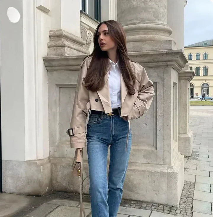 Drune | Langarmiger Trenchcoat mit verstellbarem Gürtel