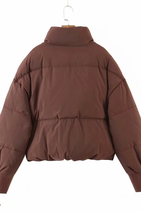 Drune | Kragen Reißverschluss Tasche Dick Warm Baumwolljacke
