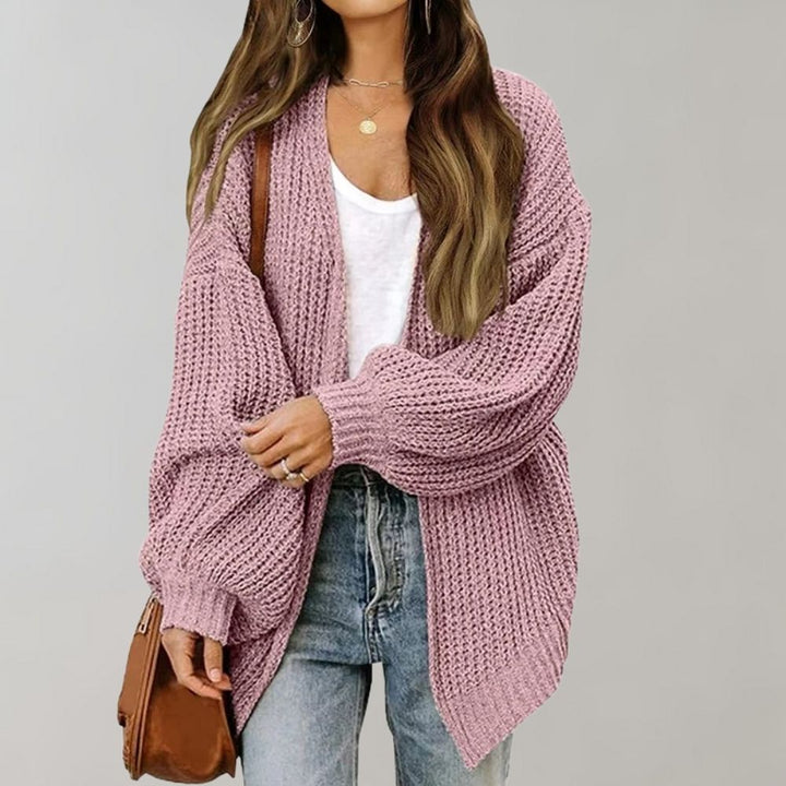 Drune | Cozy open-knit cardigan with bishop sleeves