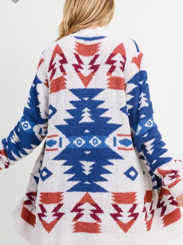 Drune | Boheme Cardigan mit Ethnischem Muster Weich und Warm Einzigartiges Design