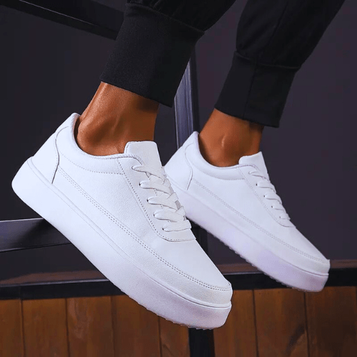 Drune | Weiße Orthopädische Sneakers Herren Unterstützung Und Komfort