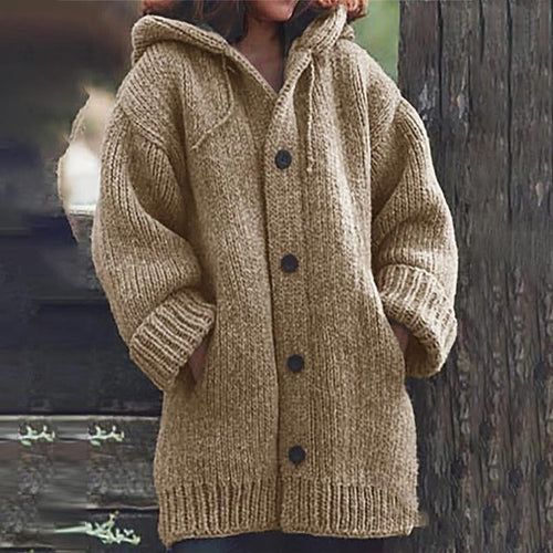Drune | Gestrickte Damenjacke Mit Kapuze