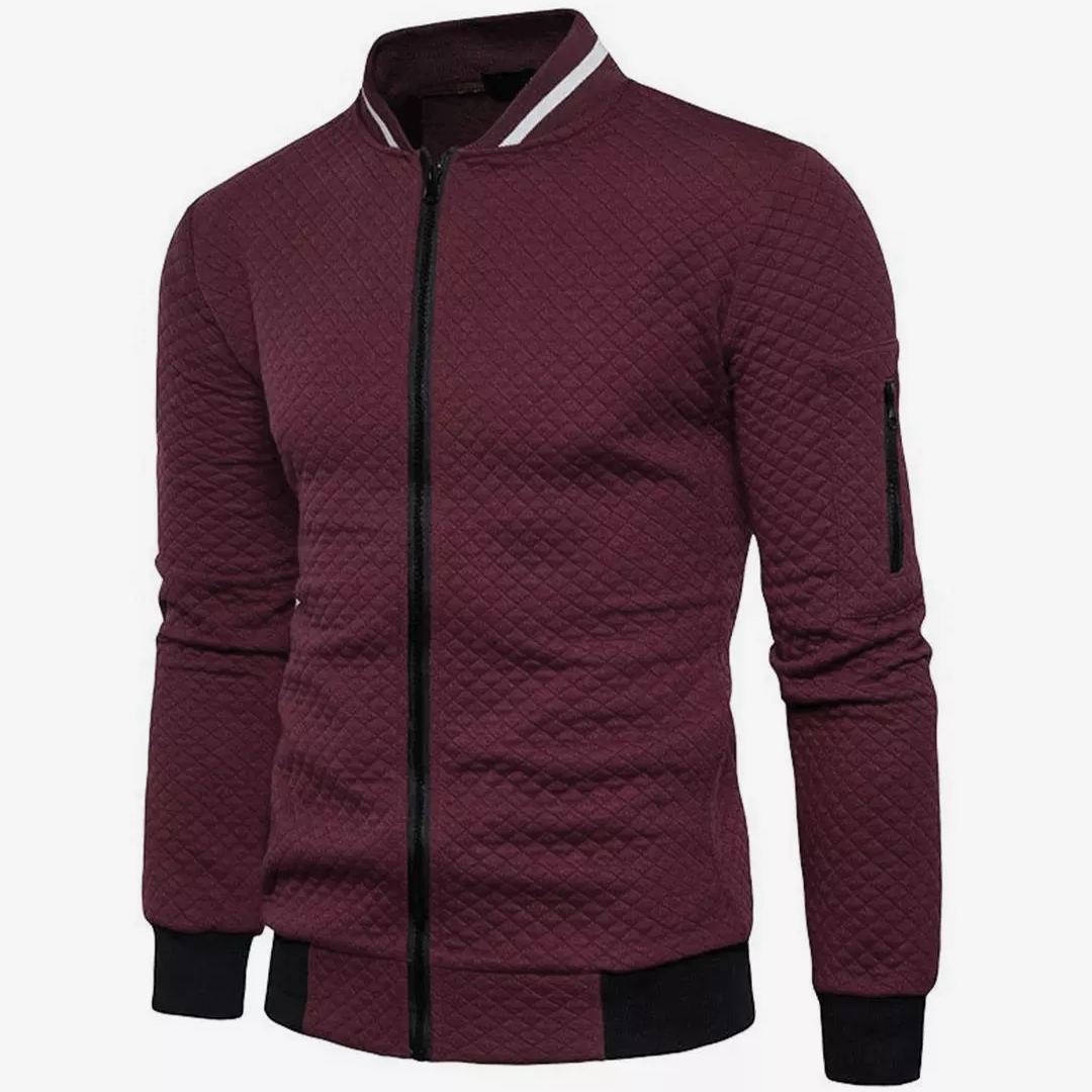 Drune | Jacquard Zip-Bomberjacke