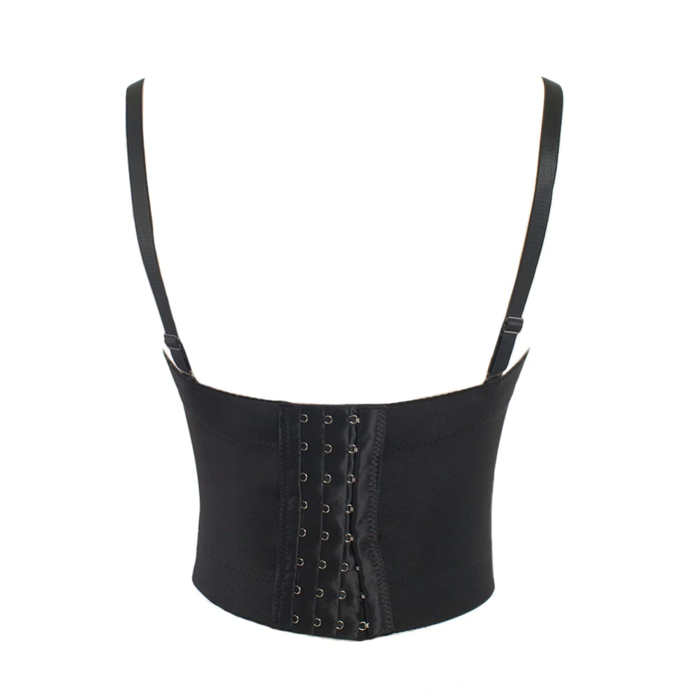 Drune | Schwarzes Sternen-Crop-Top