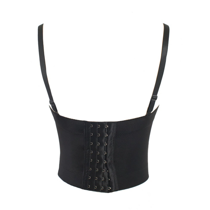 Drune | Schwarzes Sternen-Crop-Top
