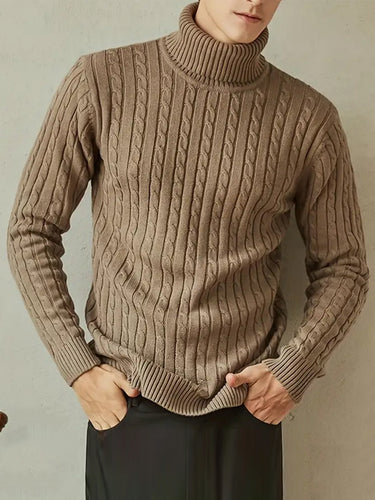 Drune | Kabelstrick Rollkragenpullover Weich und Warm Perfekt Für Herbst und Winter
