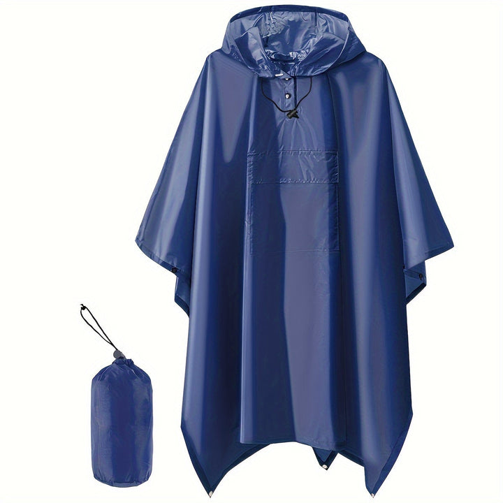 Drune | Wasserdichter Faltbarer Regenponcho Mit Kapuze