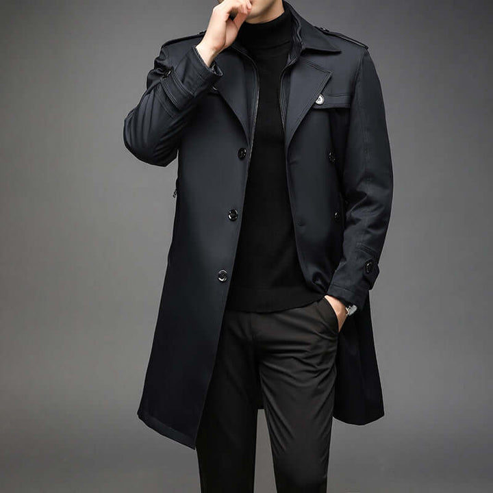 Drune | Herren Doppelreiher Trenchcoat