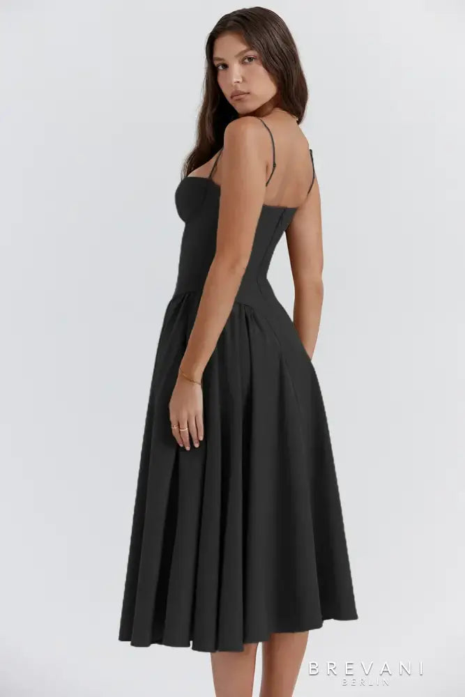 Midikleid in Korsettform