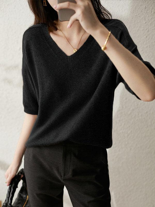 Drune | weicher Cashmere-Pullover mit V-Ausschnitt für Damen