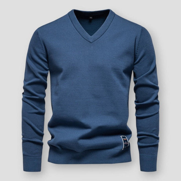Drune | Bequemer Herbstpullover mit V-Ausschnitt für Herren