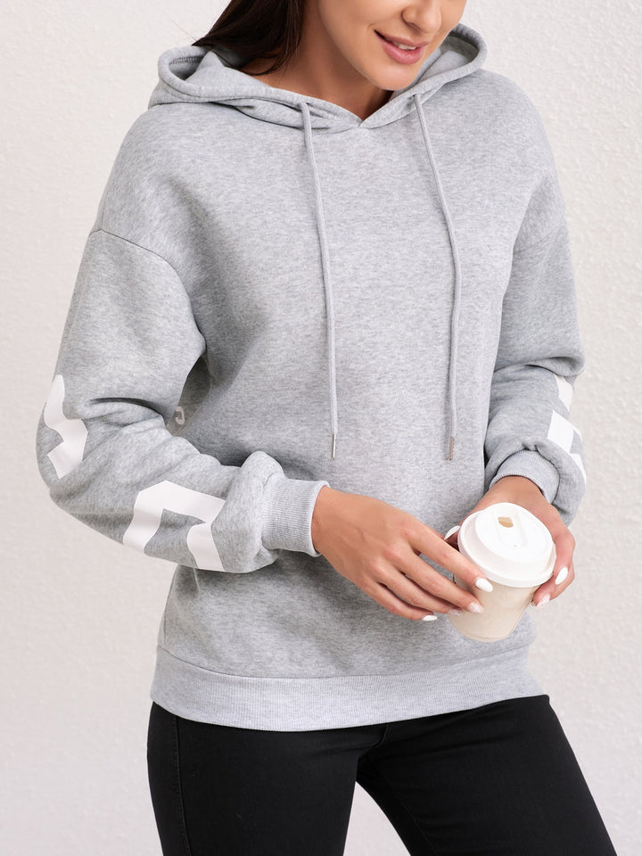 Drune | Kapuzensweatshirt mit Druck Baumwolle Chicago New York Design