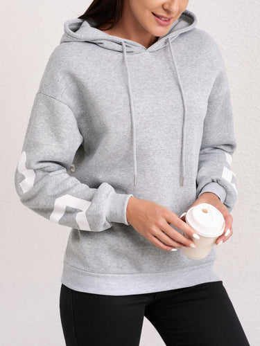 Drune | Kapuzensweatshirt mit Druck Baumwolle Chicago New York Design