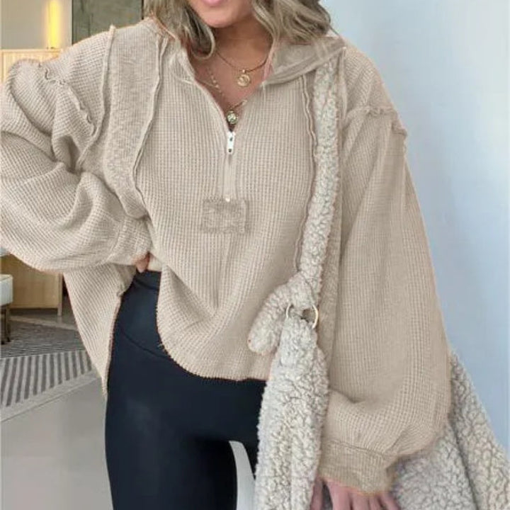 Drune | Damenpullover mit unregelmäßigem Saum für Herbst und Winter