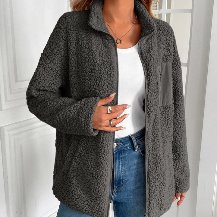 Drune | Lässige Winter Zip-Up Fuzzy Jacke für Damen