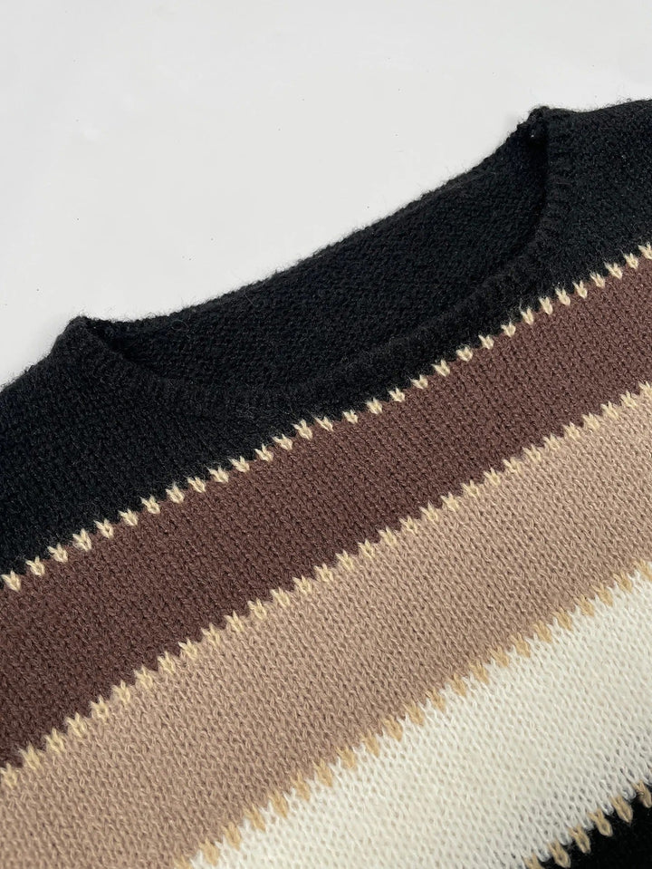 Drune | Lockere Pullover mit Streifen in Übergröße