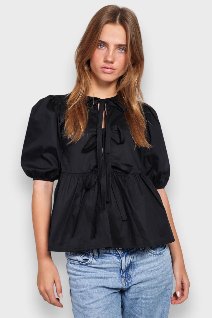 Drune | Damenbluse mit Puffärmeln für stilvolle Looks