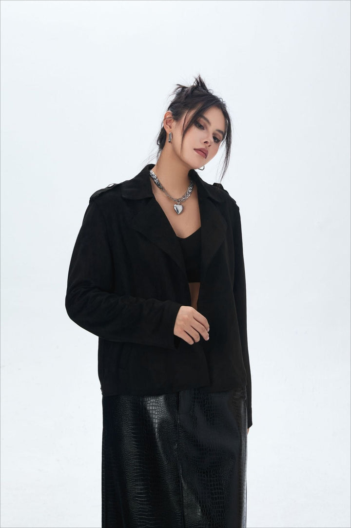 Drune | Offene Front Bikerjacke