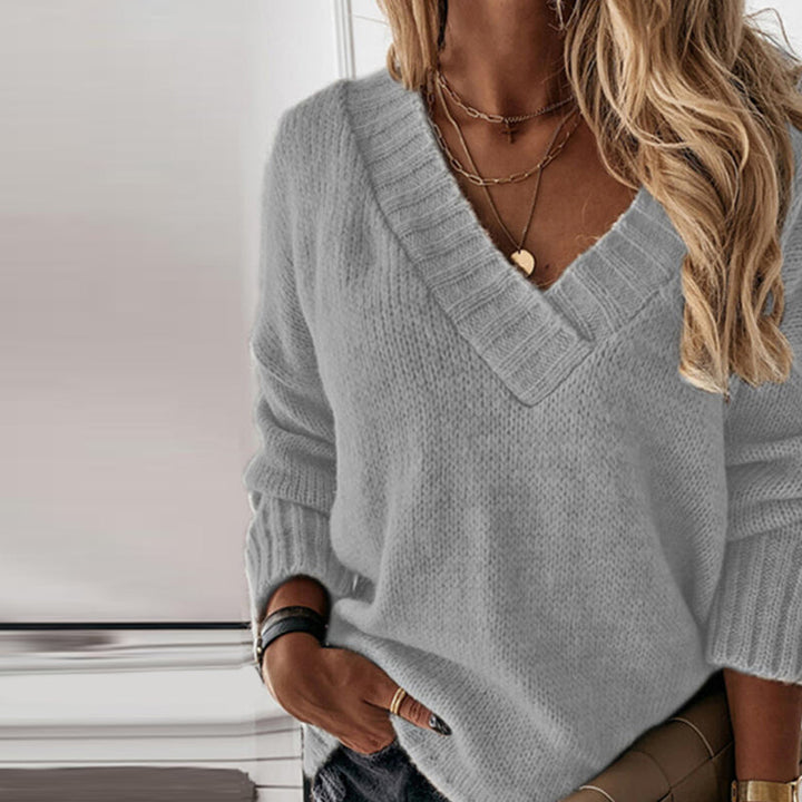 Drune | Luftiger V-Ausschnitt Strickpullover