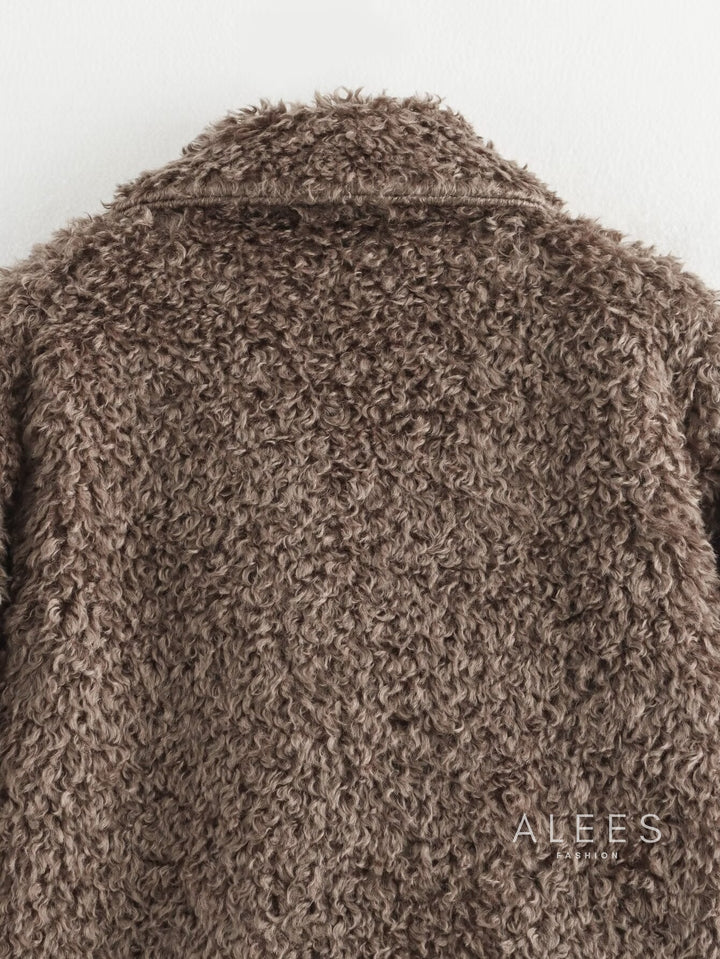 Drune | Fleecejacke für Damen mit breitem Revers