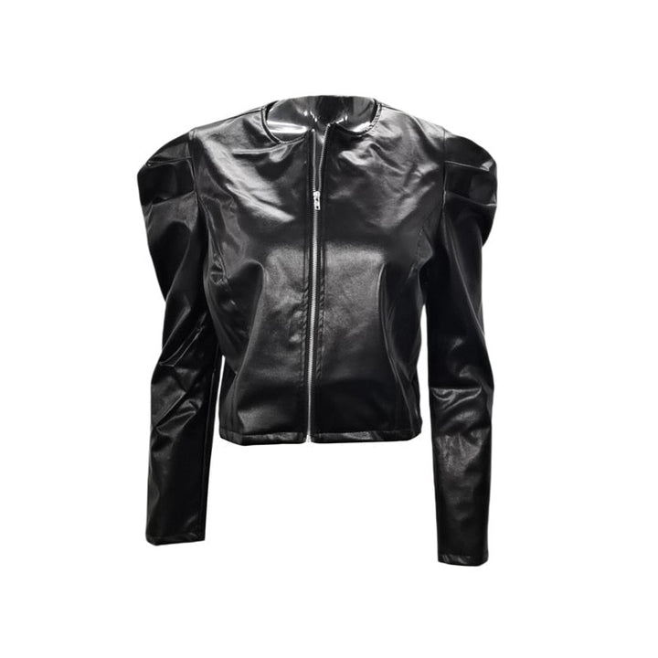 Drune Jacket | Elegante kurze Jacke in Lederoptik für Damen